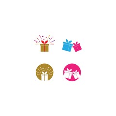 Gift logo templat vector icon design