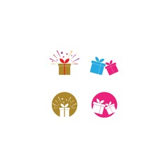 Gift logo templat vector icon design