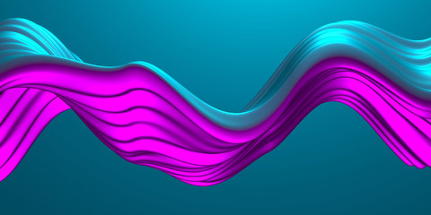 Colorful Liquid metallic wavy background