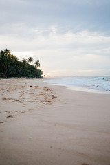 Indian Ocean coast, sunrise in Sri Lanka