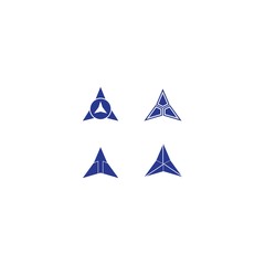 Triangle logo template icon design
