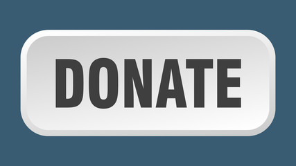 donate button. donate square 3d push button