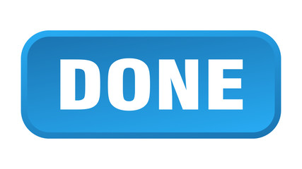 done button. done square 3d push button