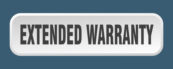 extended warranty button. extended warranty square 3d push button