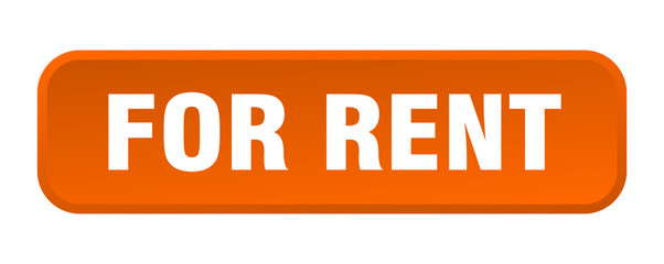 for rent button. for rent square 3d push button