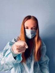 a teenage girl in medical clothes