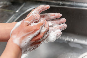 手洗い　新型コロナウィルス予防対策