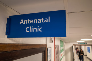 Antenatal Clinic inside hospital- preventative health care for mother and child during pregnancy 