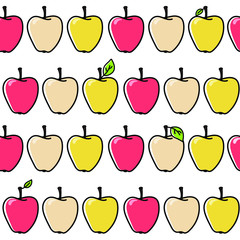  seamless pattern. fruit apples. healthy and organic foods