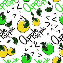  seamless pattern. fruit apples. healthy and organic foods