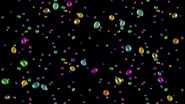 LOOP_TILE Easter Eggs Combo ABCD with alpha. This footage with an alpha channel is loopable and tileable and can create an endless & seamless background.