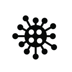 Coronavirus vector isolated on white. Bacteria Icon. Flat coronavirus bacteria icon for sign and symbol. Virus cells vector. Coronavirus bacteria COVID-2019. Dangerous cell from China, vector