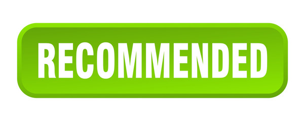 recommended button. recommended square 3d push button