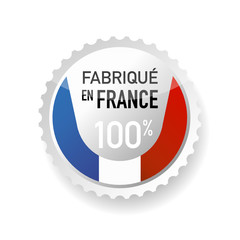 Sticker aux couleurs de la France pour vos produits de fabrication française.