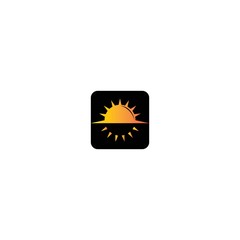 Sun logo template vector icon illustration