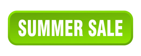 summer sale button. summer sale square 3d push button