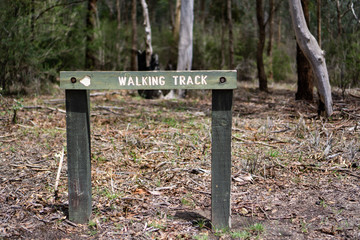 Walking track wooden signage