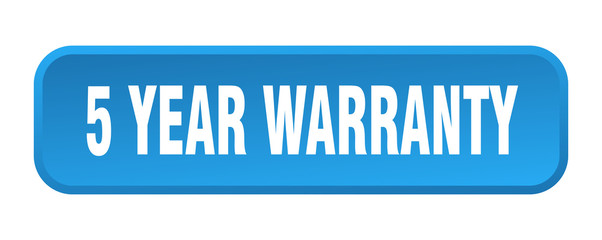 5 year warranty button. 5 year warranty square 3d push button