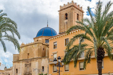 Fototapeta na wymiar Baroque basilica in the town of Elche, Alicante province, Spain
