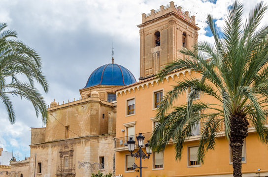 Baroque basilica in the town of Elche, Alicante province, Spain
