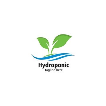 Hydroponic logo vector icon illustration
