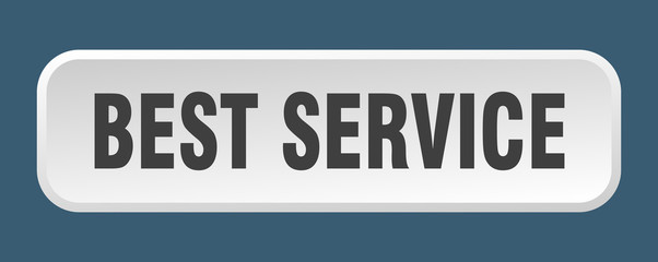 best service button. best service square 3d push button