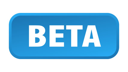 beta button. beta square 3d push button