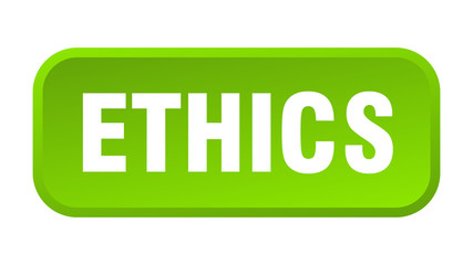 ethics button. ethics square 3d push button