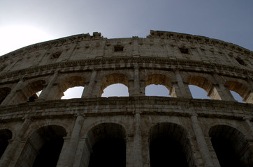 Fototapeta premium Roman Colosseum against the blue sky 