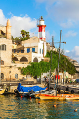  Yachts on an anchor in Yaffo port