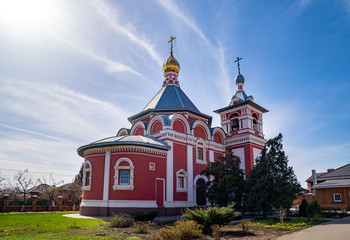 Fototapeta na wymiar Russia Bataysk 03.28.2020 Church ascension