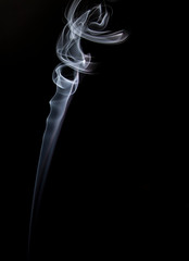 swirls of smoke on a black background