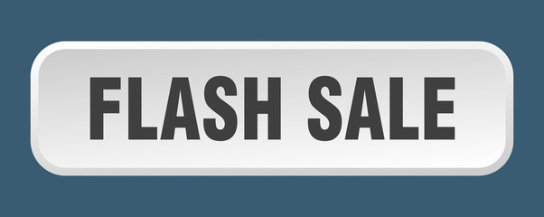 flash sale button. flash sale square 3d push button