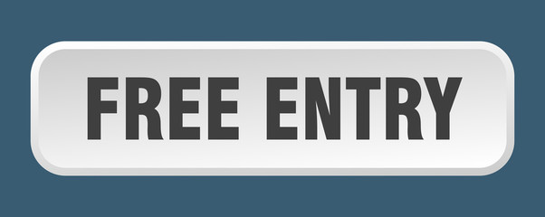 free entry button. free entry square 3d push button