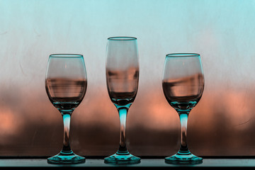 Glasses of white wine