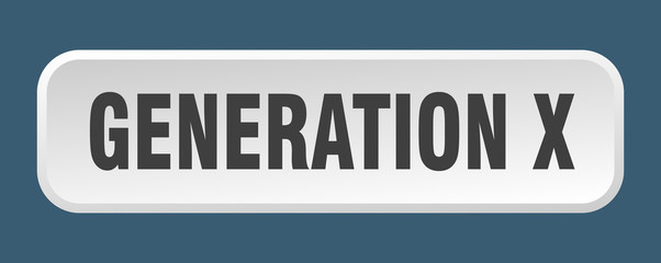 generation x button. generation x square 3d push button