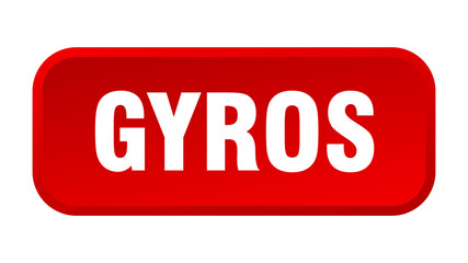 gyros button. gyros square 3d push button