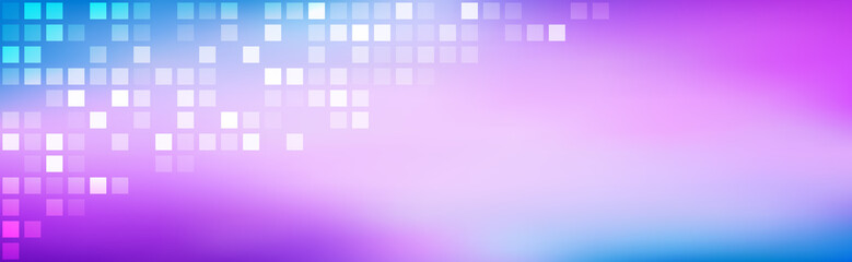 Abstract bright rainbow heared. Purple blue gradient with transparent squares. Modern mosaic look. Simple modern satin texture. Vector background