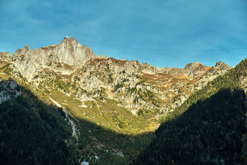 Obraz premium Landscape in the autumn in the Alps. Chamonix, France.
