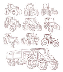 A Big set of tractor sketches.  © designer_an