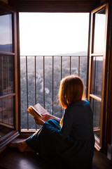 girl is reading a book