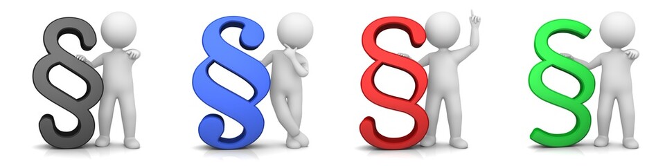 paragraph sign symbol black blue red green icons client 3d rendering