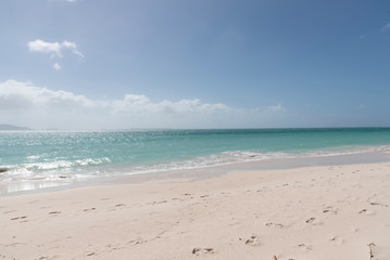 Caribbean background with idyllic beach