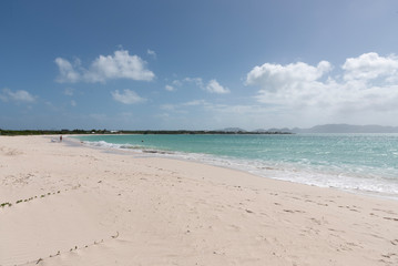 Fototapeta na wymiar Caribbean background with idyllic beach