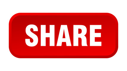 share button. share square 3d push button