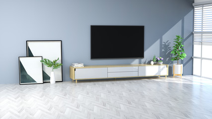 Indoor simple living room TV wall