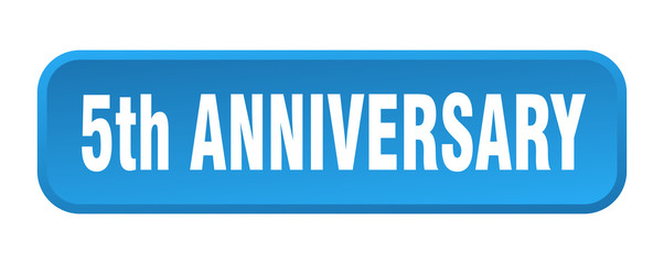 5th anniversary button. 5th anniversary square 3d push button