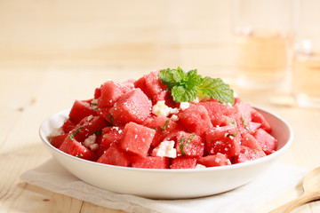 watermelon salad with feta cheese
