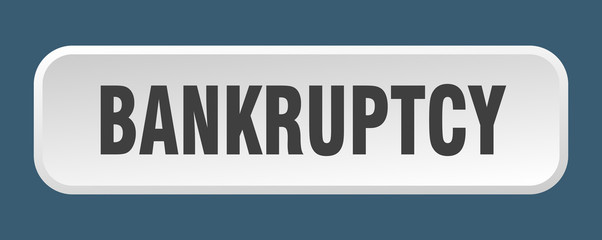 bankruptcy button. bankruptcy square 3d push button