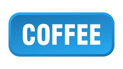 coffee button. coffee square 3d push button